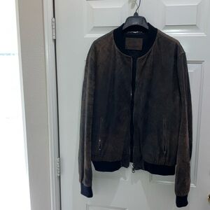 Dolce & Gabbana.. distressed leather bomber size 56